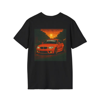 BayaniBuilt BMW 135i Race Car Shirt – Minecraft Style Pixel Art Tee for BMW Fans